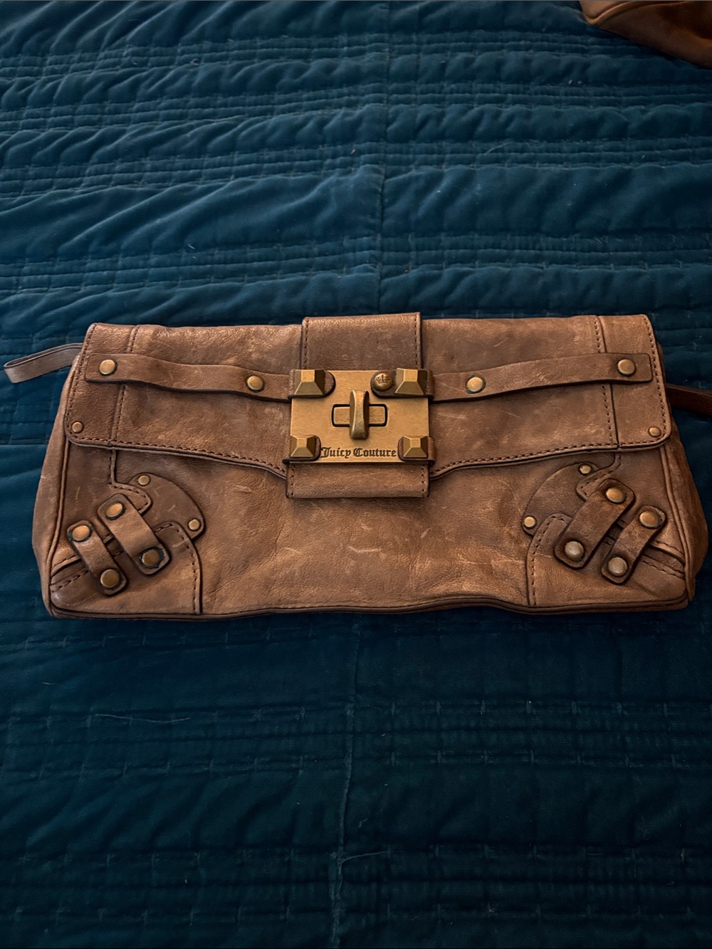Juicy Couture Distressed Leather Clutch